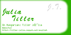 julia tiller business card